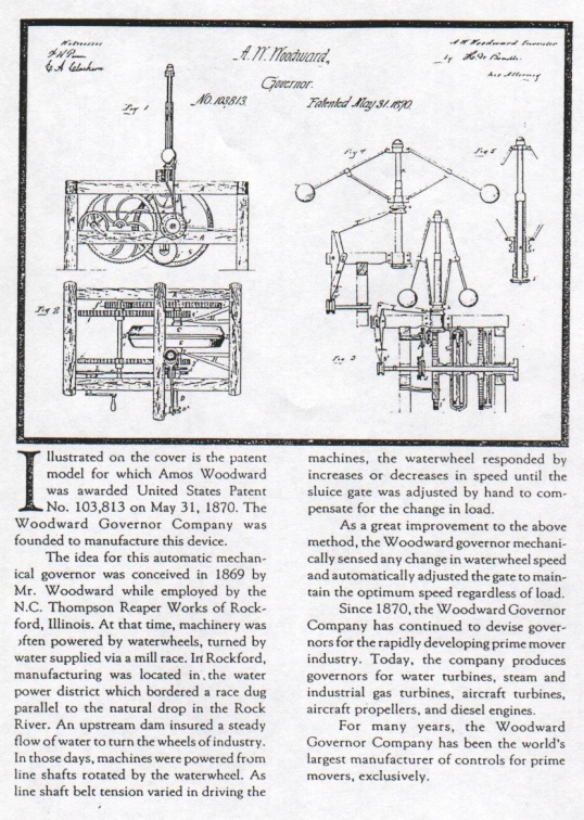 Amos Woodward's First Patent from May 1870.